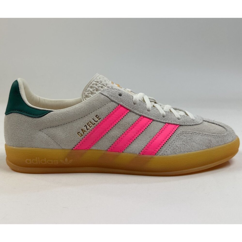 adidas Gazelle Gray and Pink Athletic Shoes